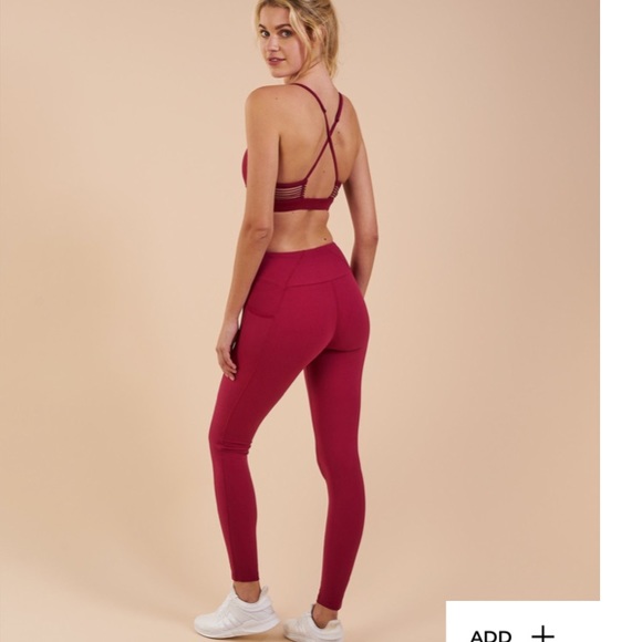 Gymshark Beet Aspire Leggings Small Pockets - Picture 7 of 7